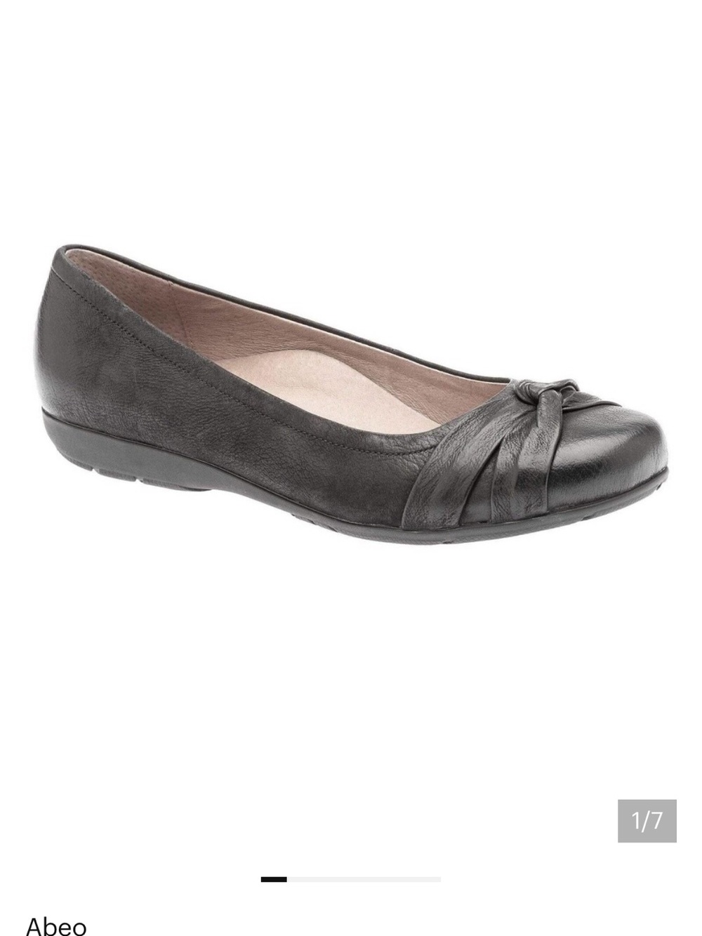 ABEO BioSystem Terrie Pewter Dark Grey Ballet Flat 7N